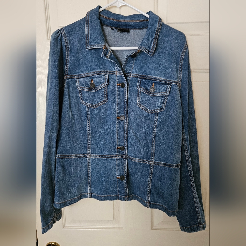 Talbots Jean Denim Jacket, Size Large